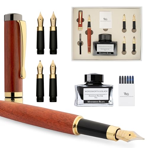 Wordsworth & Black Fountain Pen Gift Set, Includes Ink Bottle,