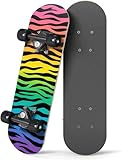 Rude Boyz 17' Micro Complete Skateboard | Maple Wood | ABEC 7 Bearings | Double Kick Concave Deck | Kids Skateboard, Ideal Toddler Cruiser Ages 2-5