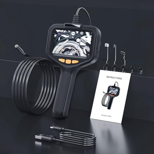 Lovcoyo Endoscope Inspection Camera, 4.3'' Ips Screen Borescope,1080P Hd Inspection Camera With 8 Led Lights, IP67 Waterproof,Gadgets For Men(16.4Ft/ 5M) - 9
