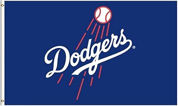 Dodgers Flag Banner 3 * 5ft with 2 Brass Grommets Garage Decor Wall Man Cave Vibrat Color/HD printing/Polyster Banner