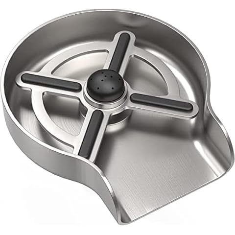 Küchenspüle, Glas, gebürstetes Nickel Cover