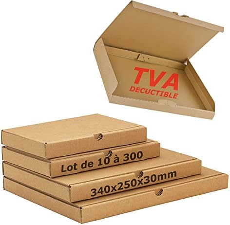 Lot de 50 boîtes carton extra-plates 40x40x5cm