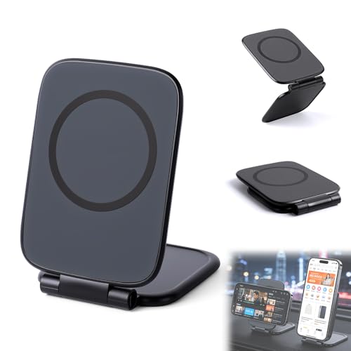 ChubbyDrive HideFold Ultra-Thin Foldable Magnetic Car Phone Mount 270° Foldable Shockproof Phones Mount for iPhone & Android (Gray)