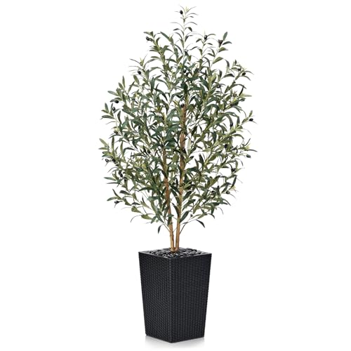 OAKRED Artificial Olive Tree 5FT Faux Olive Tree - Adjustable