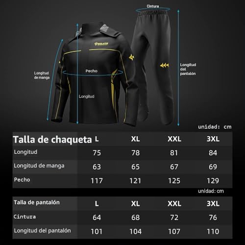 Traje de lluvia para motocicleta Lixada impermeable con chaqueta y pantalones de ciclismo 6