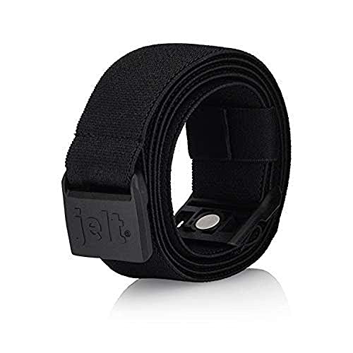 Jeltx Adjustable Elastic Belts For Men And Women, Non-Slip Stretch Belt With Magnetic Belt Buckle And Grippy Gel, Stretchable Fabric Belts For Women And Men, Black #TOP3