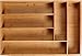 KD Organizers 6-Slot Bamboo Drawer Organizer: 17.75 x 12 x 2.5 in. Tray for Large Drawers