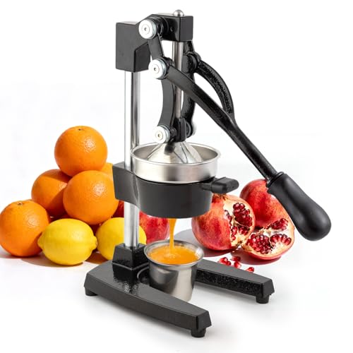 Manual Cast Iron Citrus Juicer Black