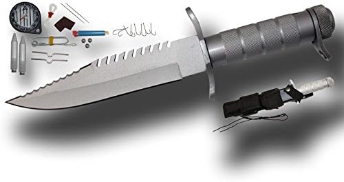 Ramster Silver Combat Survival Kit Knife Compass Hunting Fish Emergency Safety