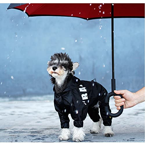 HYQHYX dog raincoat Dog Rainwear Sport Raincoat, Double Layer Waterproof Dog Raincoat with Pockets and Tow Holes, Lightweight Breathable Raincoat Black(Color:3XL,Size:)