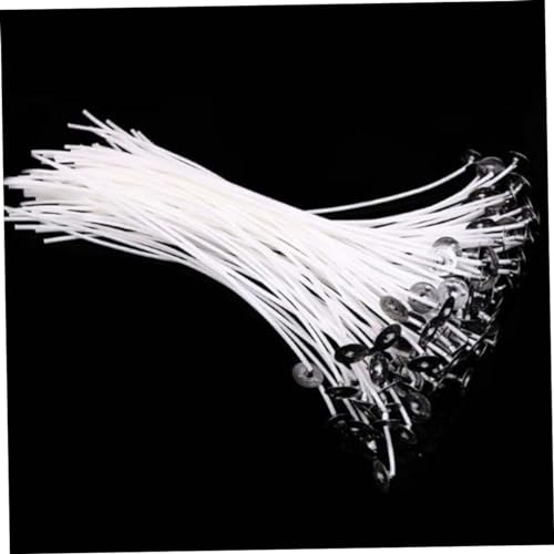 Mechas preenceradas de algodón natural para velas 100 pcs miniatura 4