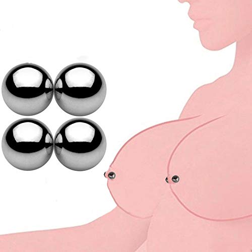 DanTanes 2 Paires (4 pièces) Boule Super magnétique, Pince à pincement Boule de Puissance clitorall BS ^ - ^ Balle Jouet Bondage DM Cover
