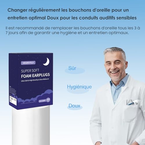 200 Paia Tappi Orecchie Dormire, Tappi Per Orecchie Antirumore Per Dormire, Super Morbidi Per Il Sonno - 7
