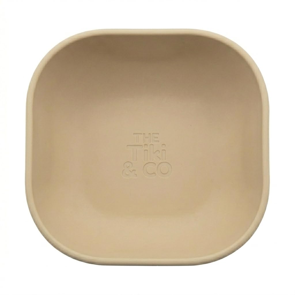 The Tiki & Co Bowl Bebé Silicona LFGB | Cuenco Infantil BLW Sin BPA | Apto Lavavajillas Microondas (Nude)