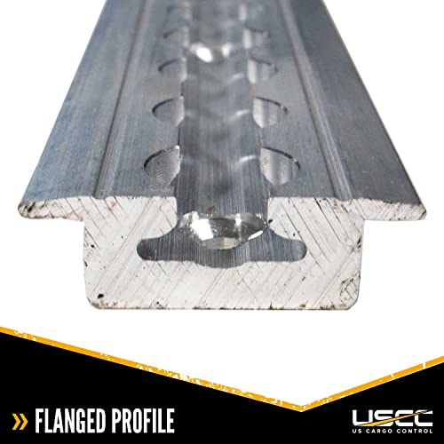US Cargo Control Aluminum Flanged L Track Rail (4-Pack), 12 Inch Airline Track, Secure Motorcycles, Dirt Bikes, ATVs, Utility Tractors, and More - Use on Pickup Trucks, Vans, or Utility Trailers - Thumbnail 3