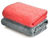 Cortina Solid Towels for Bath Set of 2 (70 x 140 cm) 300 GSM Microfiber Bath