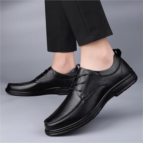 Comfortable Oxford Dress Shoes Mens Leather Lace Up Walking Derby Classic Round Head Business Office Casual Formal Work Shoes3