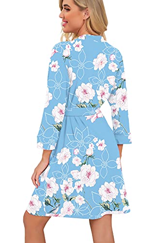 PrinStory Women Kimono Robes Short Lightweight Robe Soft Knit Sleepwear Casual Knit Bathrobe Ladies Loungewear - Image 5