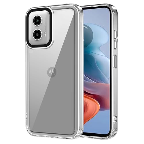 Image of amazon basics Back Case Cover for Motorola Moto G45 5G | Compatible for Motorola Moto G45 5G Back Cover | Case Cover with Camera Protection | (TPU + PC | Transparent)