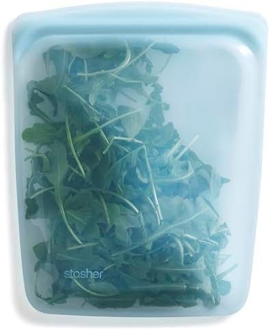 Stasher Premium Silicone Reusable Food Storage Half Gallon Bag, T...