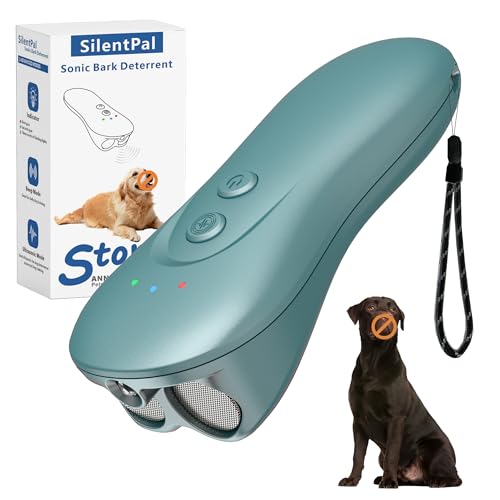 Image of Dog Bark Deterrent Device,Anti-Barking Device,Up to 15Ft Long Range & Rechargeable Bark Control,Stop Barking Dog Devices,Safe for Dogs Training,Indoor & Outdoor(Green)