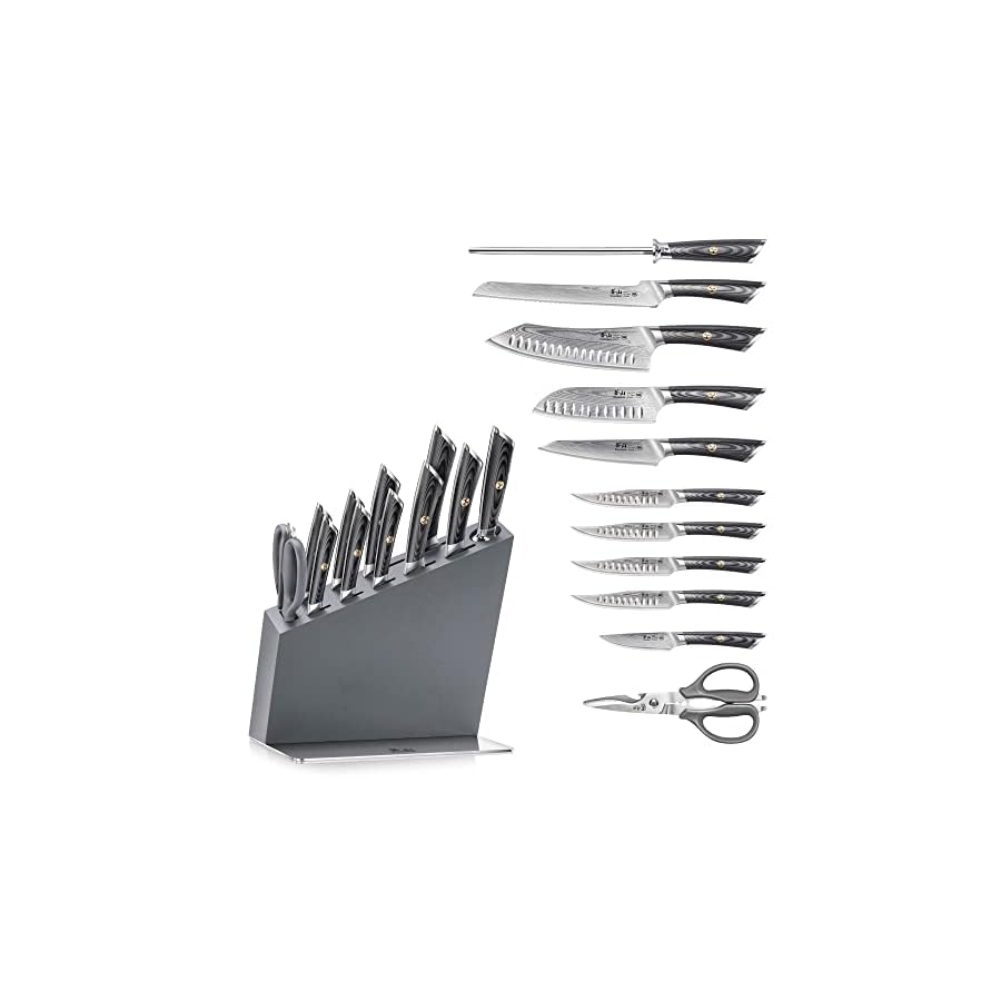 Cangshan-NAKA-Series-X-7-Steel-Forged-HUA-Knife-Block-Set-12-Piece Cangshan NAKA Series X-7 Steel Forged HUA Knife Block Set (12-Piece)