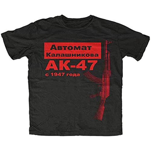 Ak-47 T-Shirt Printed Graphic tee Shirt for Mens(Large)
