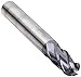 YG-1 EM815 Carbide Ball Nose End Mill, Metric, TIALN Multilayer Finish, 30 Deg Helix, 4 Flutes, 90mm Overall Length, 6mm Cutting Diameter, 6mm Shank Diameter