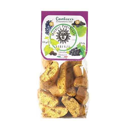 Cantuccini mit Rosinen, italienisches Gebäck, Italien, italienische Kekse mit Mandeln, Cantucci, Mandelgebäck, Biscotti, weich, Artigianale 250 g Cover