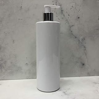 500ml Dispenser Pump Bottle White PET Plastic Bottle Silver/White Lotion Pump Mrs Hinch Customisable DIY Refillable Bathroom Hand Lotion Soap Bottle (3)