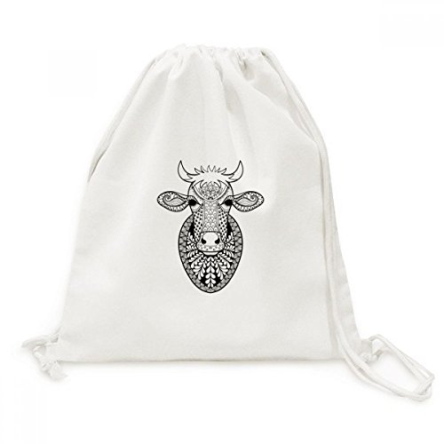 Sac à dos en toile motif vache pour transporter vos affaires sans effort