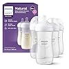 Philips Avent Natural Baby Bottles with Natural Response Nipples (Fast Flow, Flow 4), 11oz, 4-Pack, SCY906/04