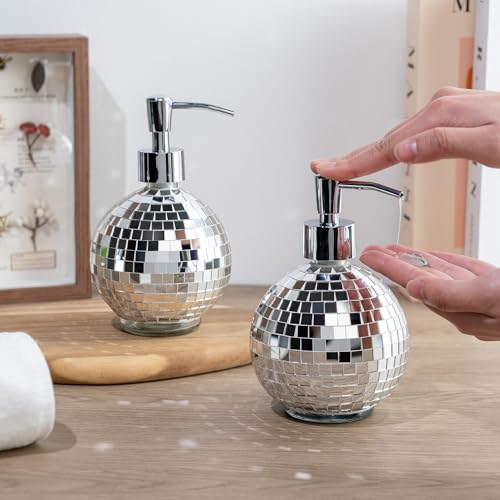 Dispensador de jabón para discoteca, dispensador de jabón para ducha, dispensador de jabón líquido recargable, para aceites esenciales, adecuado para tocador, superficie de trabajo y cocina,