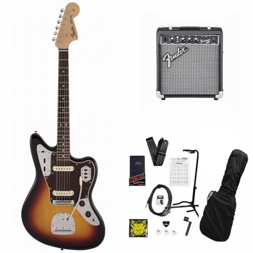 フェンダーMade in Japan Traditional 60s Jaguar Rosewood FB 3-Color Sunburst フェンダー10Wアンプ付属エレキギター初心者12点セットR