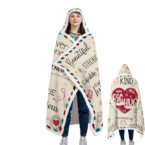 Genérico Mama MANUDE DE Fils Mamas Manuntas de Fille à Moma Couverture de Fille | Couvre-lit en Flanelle avec Capuche Double Couche pour la fête des mères