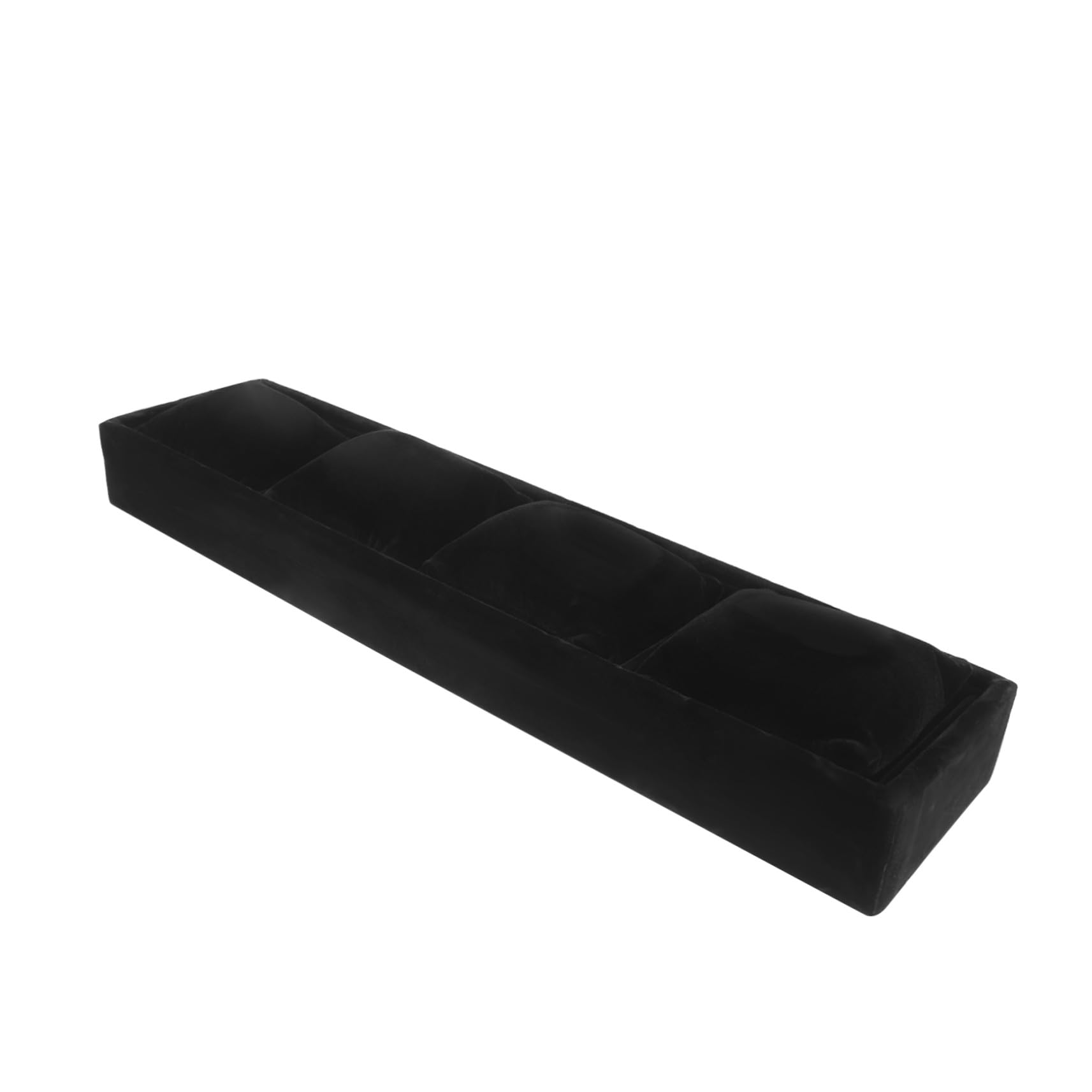 Healeved 5 Piezas Bandeja Organizadora para Joyas con Almohadillas para Relojes y Pulseras Exhibidor de Joyería Unisex Negro Almacenamiento Versátil para Brazaletes y Colgantes