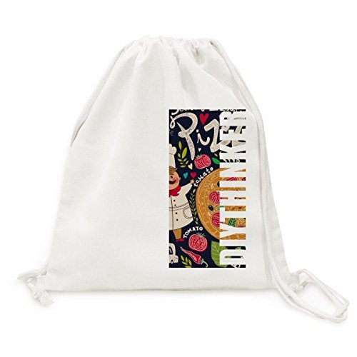 Sac à cordon pizza Italie pour ranger vos affaires de voyage avec ce sac en toile
