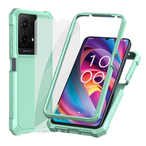 Ailiber TCL K33 T513V/TCL K32 5G T513W Case, Screen Protector-Mint Green