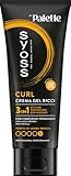Syoss Curl Crema Gel Ricci 250 ml, 3 in 1, Crema con complesso vitaminico adatta per capel...