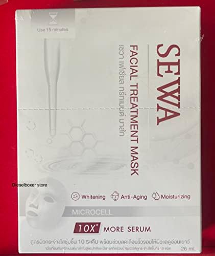 sewa Facial Treatment Mask Whitening Anti aging Moisturizing 10X more Serum 7 Masks per box