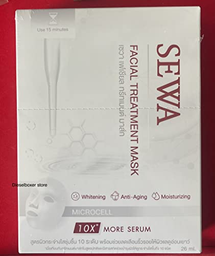 Sewa Facial Treatment Mask Whitening Anti Aging Moisturizing 10X More Serum 7 Masks Per Box #TOP1