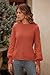 PRETTYGARDEN Women's Fall 2025 Pullover Sweater Casual Long Sleeve Loose Chunky Knit Tops Blouse Winter Fashion Clothing (Orange,Medium)