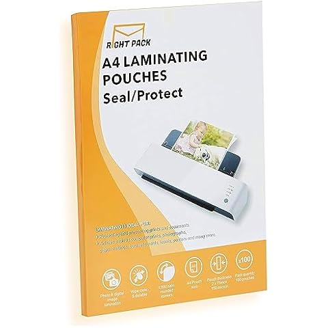 Right Pack A4 Laminating Pouches 100 Sheets Cover