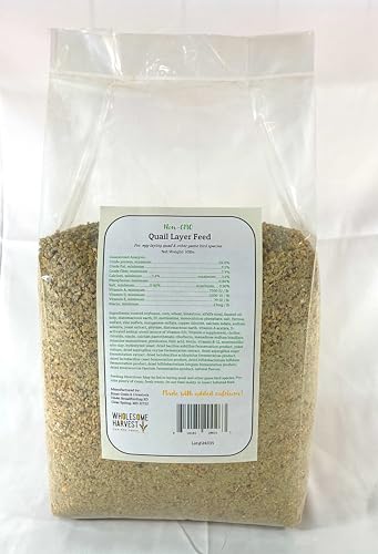 Wholesome Harvest Non-GMO Quail Layer Feed 26% - Premium 10 lb Food for Laying Birds, Button Food - Thumbnail 3