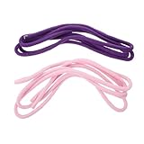 Cabilock 2 Stück Gymnastikseil 3 Meter aus Hautfreundlicher Baumwolle Rhythmisches Trainingsseil für Erwachsene Leichtes Springseil für Fitness Outdoor Workout (pink Lila)