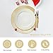 Snowkingdom Round Gold Placemats Set of 12, Gold Vinyl Metallic 15 Inch Round Placemat, Washable Wipeable Hollow Place Mats Non Slip Dining Table Mats for Halloween Wedding Party Christmas Decoration