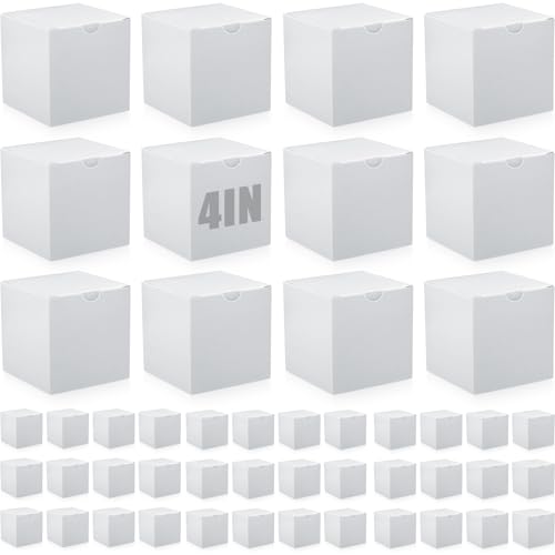 Zhehao 48 Pack Boxes White Gift Small Cardboard Gift Boxes with Lids Bulk