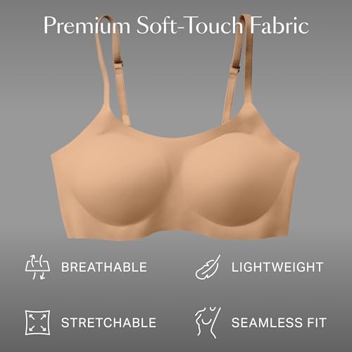 Image of EBY Seamless Support Bralette with Adjustable Straps, Bralettes for Women, Wireless Bra for Women