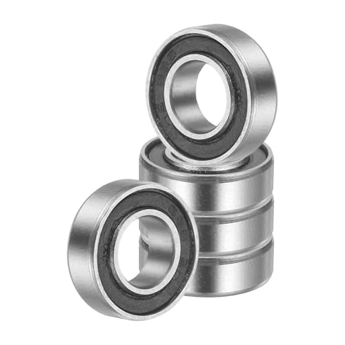 Image of sourcing map 5 Pack 688 2RS Deep Groove Ball Bearings, 8 x 16 x 5mm Chrome Steel Double Shield Bearing for Electric Motor, Home Appliances, Industrial Machinery, (ABEC5)