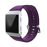 VINIKI Sport Waterproof Watch Bands Compatible with Fitbit Ionic Smart Watch Large and Small Size for Women/Men (Purple,Large)